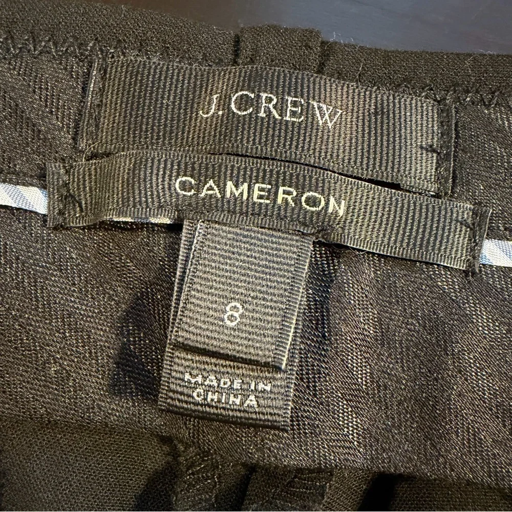 J. Crew ‘Cameron Slim Cropped Pant in Four-Season Stretch’ in Black Size 8